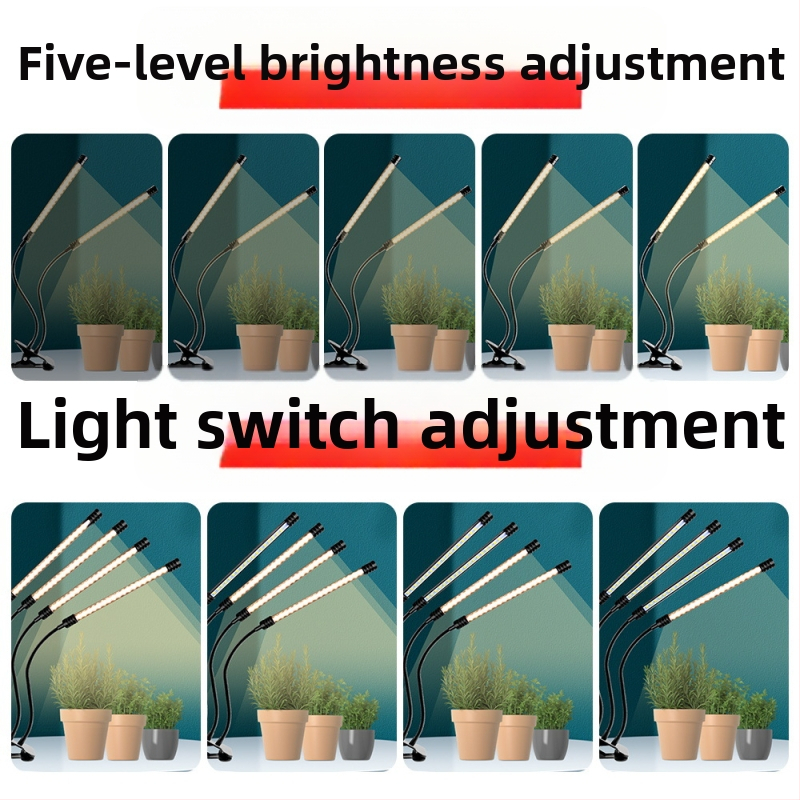 LED лампа за растеж на растения - пълен спектър, 5730 LED, 18 диода, USB захранване 5 V, IP66