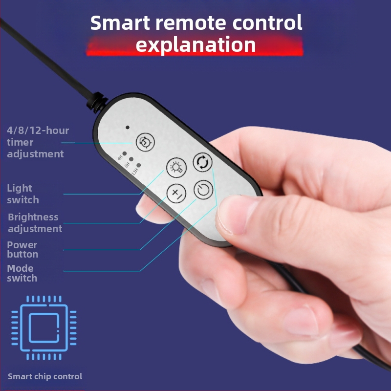 LED лампа за растеж на растения - пълен спектър, 5730 LED, 18 диода, USB захранване 5 V, IP66