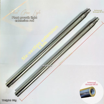 Lampa de creștere a plantelor cu tijă telescopic din oțel inoxidabil, model 13-280, tijă 16-223