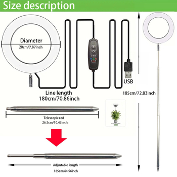 LED pilno spektrą augalų augimo lemputė su angelo žiedo forma, 112 LED, 1000 lm, 5V įtampa, San`an lustas, vidaus augimo apšvietimas