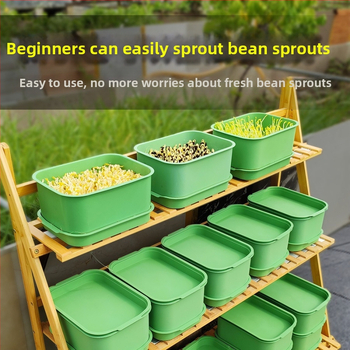2 Δίσκοι σπορείου για βλαστάρια φασολιών, πλαστικός επιτραπέζιος δίσκος, Wei Zhaoye