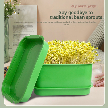 2 Δίσκοι σπορείου για βλαστάρια φασολιών, πλαστικός επιτραπέζιος δίσκος, Wei Zhaoye
