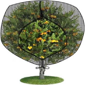 Növényekre tervezett rovarvédő háló, polietilén, húzózsinóros zárás, védelem rovarok és madarak ellen — Dream voyage