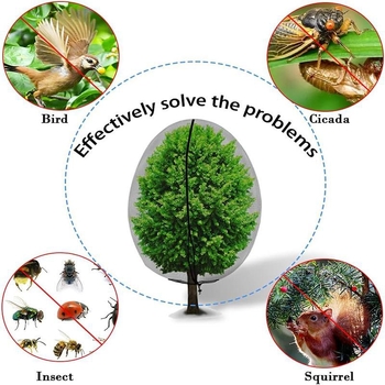 Κάλυμμα δικτυώματος φυτών κατά εντόμων, πολυαιθυλένιο, με κορδόνι για σφίξιμο, προστατεύει από έντομα και πουλιά — Dream voyage