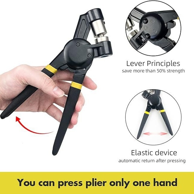 Инструмент за люверси — ръчна щанца за люверси, SYJC, сплавна стомана и гума, За възрастни