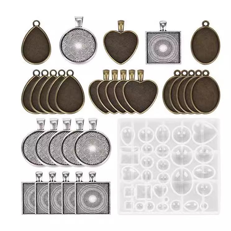 Aouke set silikonskih kalupa za tortu, 31 komada – nepravilni oblici (okrugli, kvadratni, srce, oval) s aluminijskim dnom