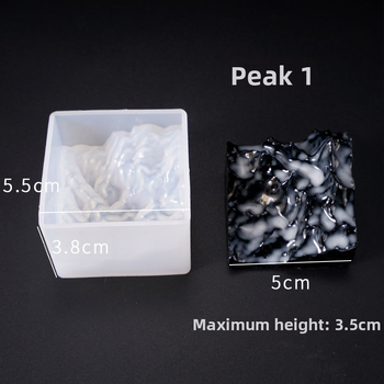 Φόρμα Σιλικόνης για Κέικ, Ακανόνιστο Σχήμα Ορεινού Κορυφής, για DIY Κατασκευές Με Ρητίνη Κρυστάλλου