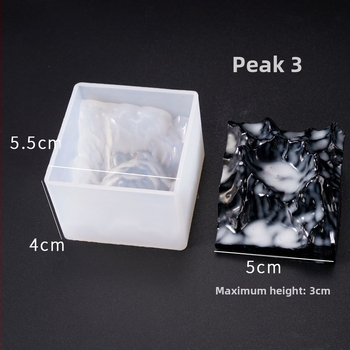 Φόρμα Σιλικόνης για Κέικ, Ακανόνιστο Σχήμα Ορεινού Κορυφής, για DIY Κατασκευές Με Ρητίνη Κρυστάλλου