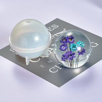 Καλούπι σιλικόνης για σφαίρες DIY κοσμήματα με αποξηραμένα λουλούδια – σετ ημισφαιρικών διακοσμητικών σφαιρών