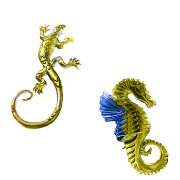 Καλούπι σιλικόνης ρητίνης Gecko Seahorse για 3D DIY χειροτεχνίες, ακανόνιστο σχήμα