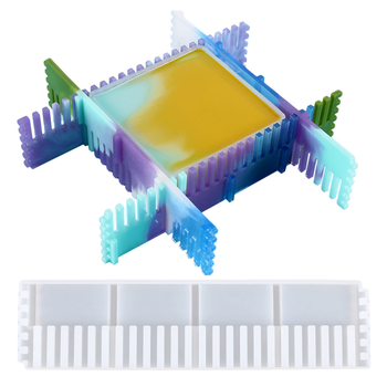 Sko DIY Κρυστάλλινο εποξειδικό καλούπι πλαισίου με ζιγκ-ζαγκ φράχτη – ρυθμιζόμενο πλαίσιο, ακανόνιστος σχήματος καλούπι για ψήσιμο
