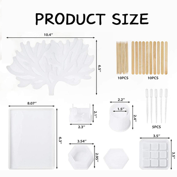 Σετ καλουπιών σιλικόνης για ρητίνη εποξική με διακοσμητικό ελάφι για τραπέζι, εννιά τετράγωνα σε πλέγμα, 31 τεμάχια