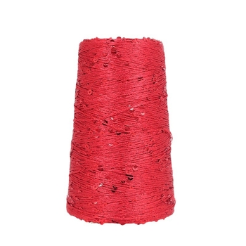 Ozdobīgā dzija ar pērlēm – riņķveida spirāle (ring-spun), cilindriska forma, priekš auduma, UG zīmols