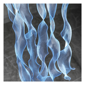 Poliesterio organzos nėriniai su vandens bangų raštu; panaudojimas: drabužiai, sijonai, DIY projektai; prekinis ženklas: Chinese Shirt Textile