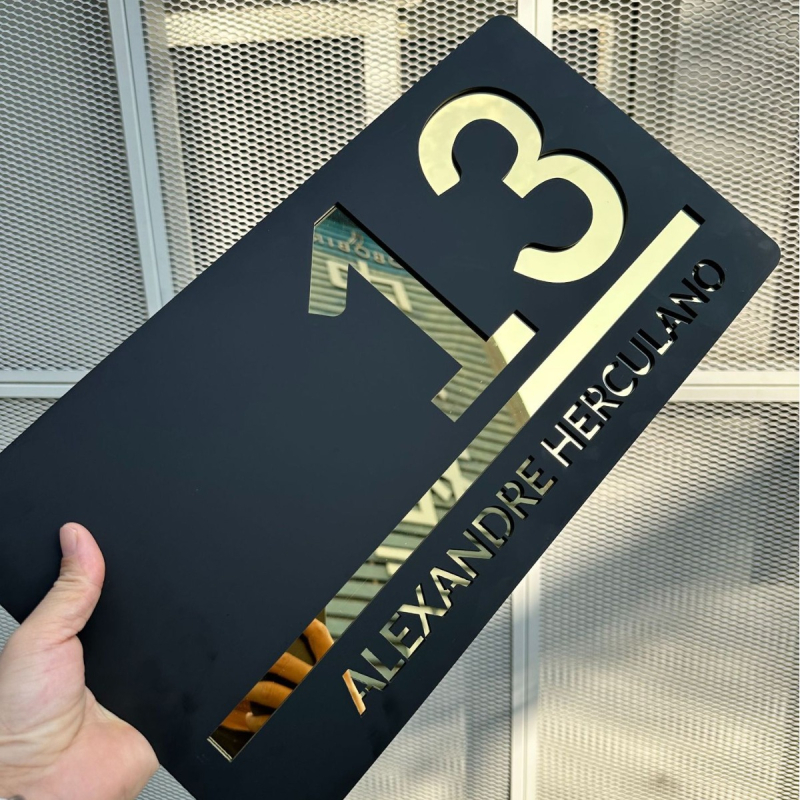 Akrilo adreso numerio plokštelė, pritaikyta viešbučiams ir butams