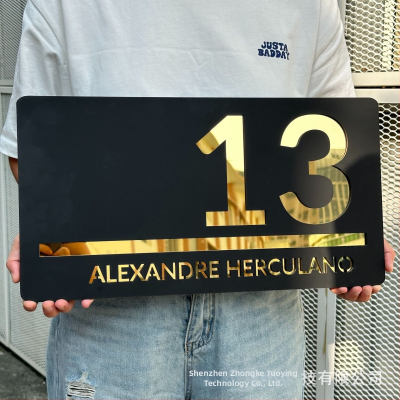 Placă de adresă din acrilic, personalizată pentru hoteluri, pensiuni și camere private