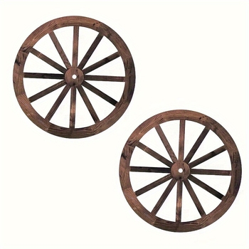 Ouyou Boxwood δυτικά ψεύτικα τροχάκια διακοσμητικά, 2 τεμάχια, ξύλινες vintage διακοσμητικά για μπαρ καρότσα