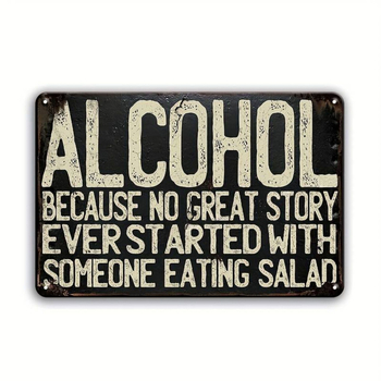 Retro fémtábla felirattal – anyag: vas; egyéb fémtárgyak; otthon, iroda, kert, tér és rendezvények használatra; ajándék