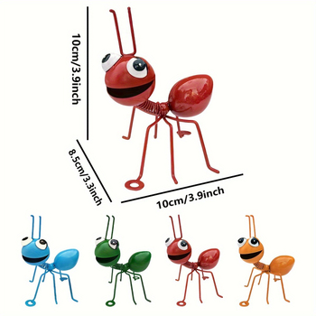 Σιδερένιο μυρμήγκι για κρεμαστή διακόσμηση τοίχου — μεταλλικό έργο σε αγροτικό στυλ για οικία, κήπο, γραφείο και εξωτερικούς χώρους