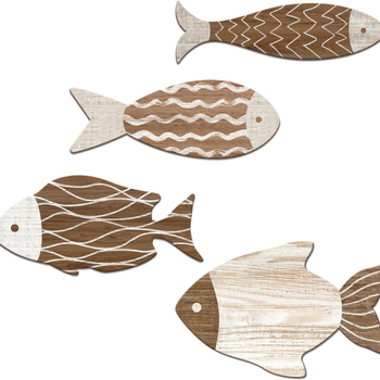 Ξύλινο διακοσμητικό τοίχου με σχηματισμό ψαριών για παραλία και εξωτερικό χώρο λίμνης — Density Board, Craft Pendant