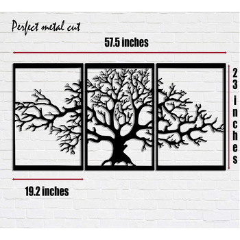 Μεταλλικό Διακοσμητικό Τοίχου Δέντρο της Ζωής – Bettel, Σιδερένιο Κρεμαστό Διακόσμητικό για Οικιακή Διακόσμηση, Ποιμενικό Στυλ