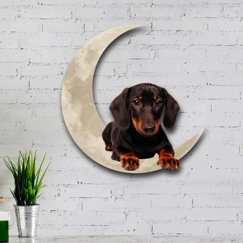 Ακρυλικό κρεμαστό διακοσμητικό με τον μοτίβο Μαύρη Γάτα-Σελήνη — Γλυπτική, Μοντέρνο στυλ, Για οικιακή διακόσμηση