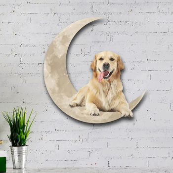 Ακρυλικό κρεμαστό διακοσμητικό με τον μοτίβο Μαύρη Γάτα-Σελήνη — Γλυπτική, Μοντέρνο στυλ, Για οικιακή διακόσμηση