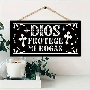 Boxwood drveni križ na zid, moderni minimalistički dizajn, dekor za kućnu verandu