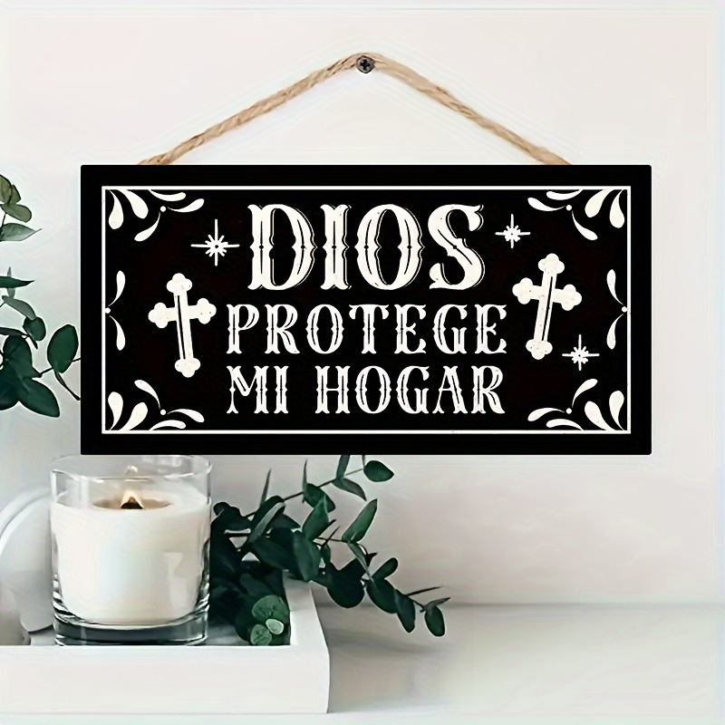 Boxwood drveni križ na zid, moderni minimalistički dizajn, dekor za kućnu verandu