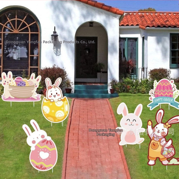 Πασχαλινό κηπουρικό στηρίγμα για αυλή, PP κενή πλάκα, τοποθέτηση σε έδαφος, αδιάβροχο και UV-ανθεκτικό, Yang Fan