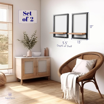 LW стенен метален рафт за съхранение, 1 ниво, модел LW5221703, тегло 2,27 кг