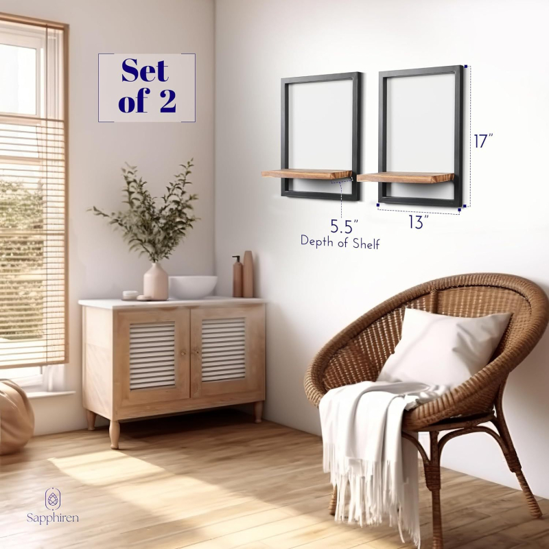 LW стенен метален рафт за съхранение, 1 ниво, модел LW5221703, тегло 2,27 кг