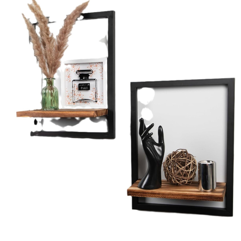 LW стенен метален рафт за съхранение, 1 ниво, модел LW5221703, тегло 2,27 кг