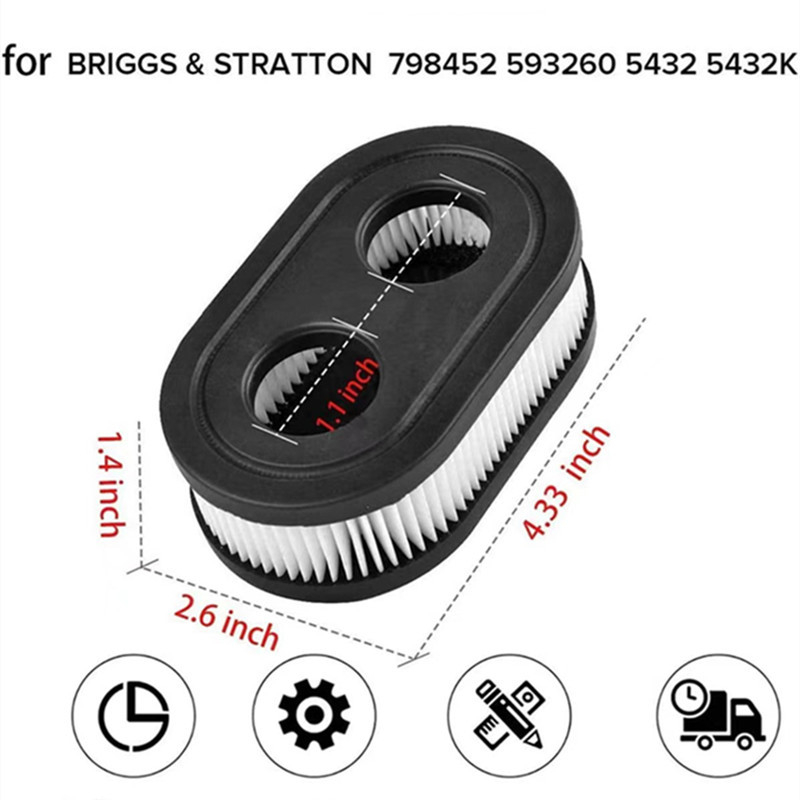 Beliton zāles pļāvēja gaisa filtrs, piederums 798452, savienojuma vītne 593260, blīves gredzens A1092