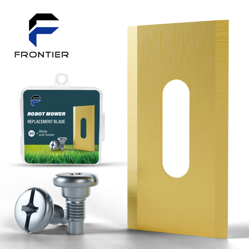 Robotfűnyíró pengék — több darabból álló készlet, ovális lyukak, rozsdamentes acél 420J2, Van Kay, lézerlogó