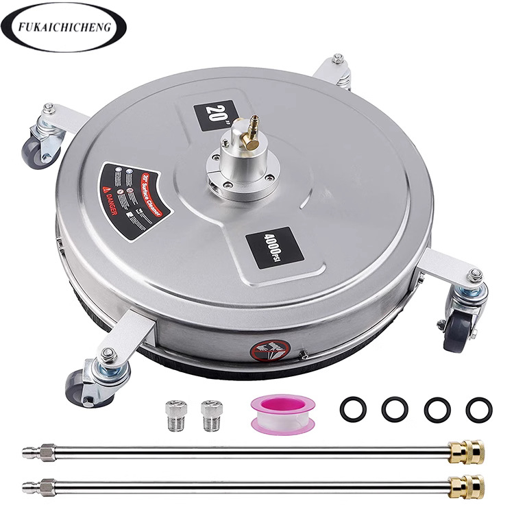 Πλυστικό υψηλής πίεσης για τον καθαρισμό δαπέδων, κεφαλή ψεκασμού από χαλκό, λαβή από ανοξείδωτο ατσάλι, 4000 psi, προέκταση ράβδου, τρία ή τέσσερα ροδάκια