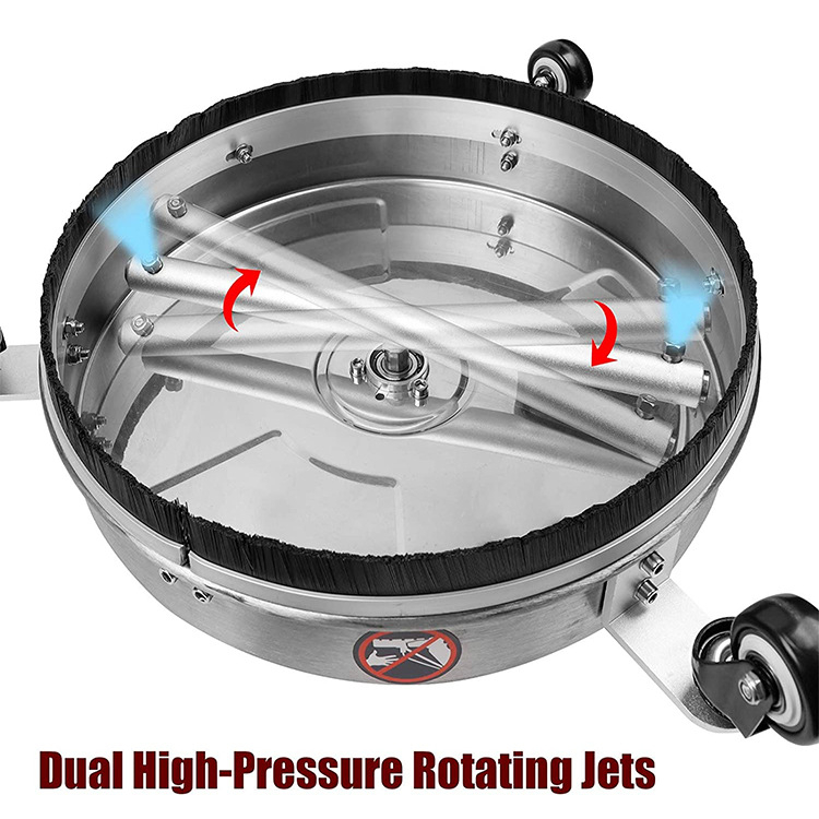 Πλυστικό υψηλής πίεσης για τον καθαρισμό δαπέδων, κεφαλή ψεκασμού από χαλκό, λαβή από ανοξείδωτο ατσάλι, 4000 psi, προέκταση ράβδου, τρία ή τέσσερα ροδάκια