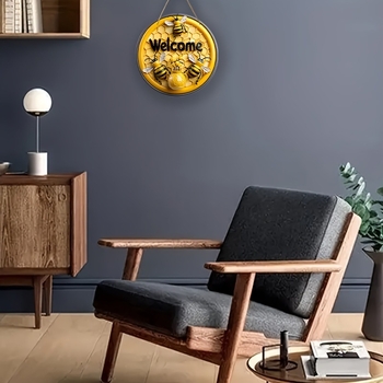 Ξύλινο σήμα τοίχου με μέλισσα — διακόσμηση τοίχου, UV επεξεργασία, OEM, ημιχειροκίνητη/ημι-μηχανοποιημένη παραγωγή, προσαρμογή