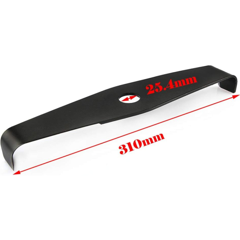Тежък нож за триммер с извит дизайн и удебелен ръб, устойчив на камъни, универсален за градина и трудни терени