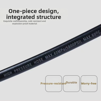 Augsta spiediena auto mazgāšanas pistole ar pagarinātu nerūsējoša tērauda galvu, inženierplastmasas rokturis, izsmidzināšanas attālums 8–10 m, spiediens 4000 psi