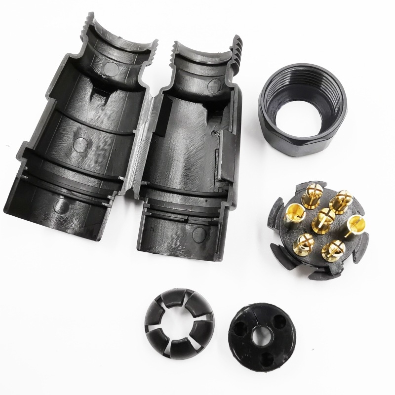 Bochi VP170EB európai szabványú 12V7-es magú nylon pótkocsi dugó és aljzat SUV‑hoz