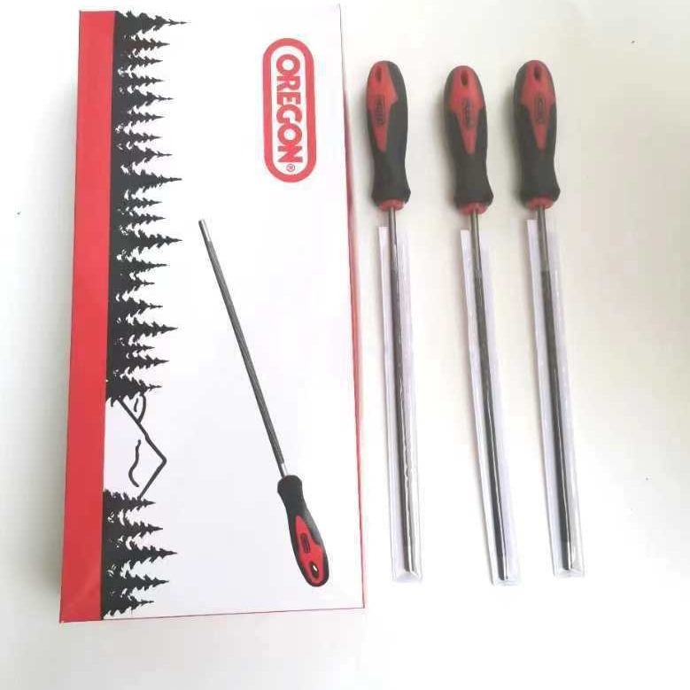 Файл за верижна резачка, кръгъл, 200 мм дължина, сплав, двойни фини зъби