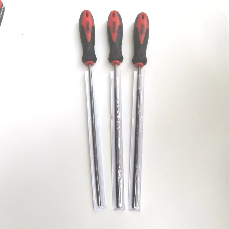 Файл за верижна резачка, кръгъл, 200 мм дължина, сплав, двойни фини зъби