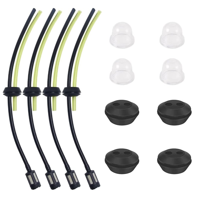 Üzemanyagcső készlet fűnyíróhoz és sövényvágóhoz – univerzális kompatibilitás a 139/GX35/TU43, GX31, GX22 modellekkel; tartalmaz üzemanyagcsövet, üzemanyag-szűrőt, pumpát.