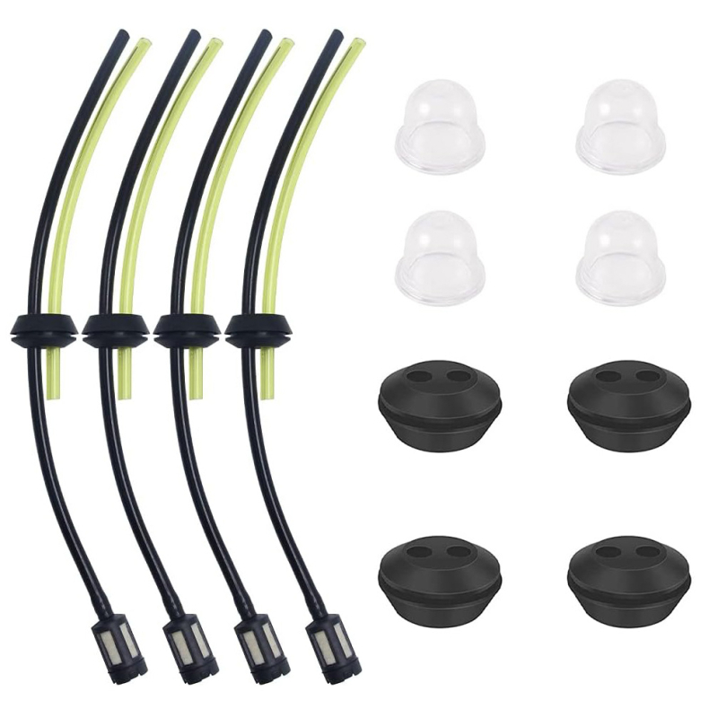 Üzemanyagcső készlet fűnyíróhoz és sövényvágóhoz – univerzális kompatibilitás a 139/GX35/TU43, GX31, GX22 modellekkel; tartalmaz üzemanyagcsövet, üzemanyag-szűrőt, pumpát.