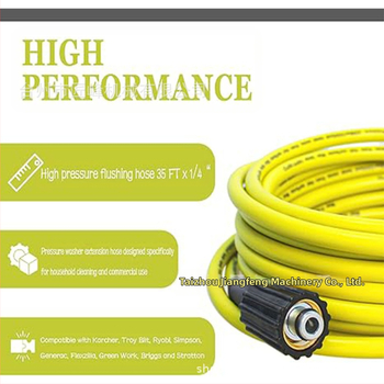 Високонапорен маркуч за автомобилно измиване с резба M22-14, PVC, 7500 psi, дължина 6–20 m, модел JF-085