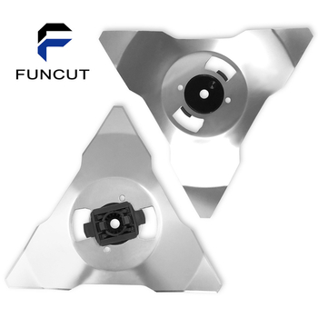 Rozsdamentes acél RC egy darabos háromszög alakú nagy fűnyíró kés kerthez, 355 g