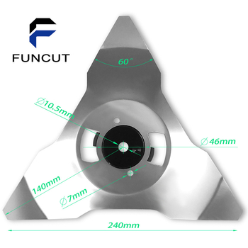 Rozsdamentes acél RC egy darabos háromszög alakú nagy fűnyíró kés kerthez, 355 g