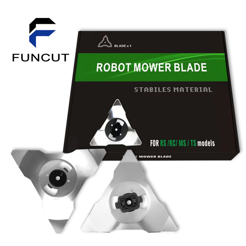 Rozsdamentes acél RC egy darabos háromszög alakú nagy fűnyíró kés kerthez, 355 g