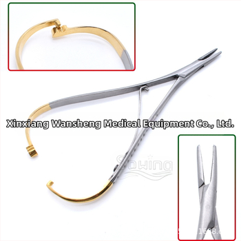 Prindător de ace dentar, tip end, oțel inoxidabil, pentru adulți, set de 100 buc.